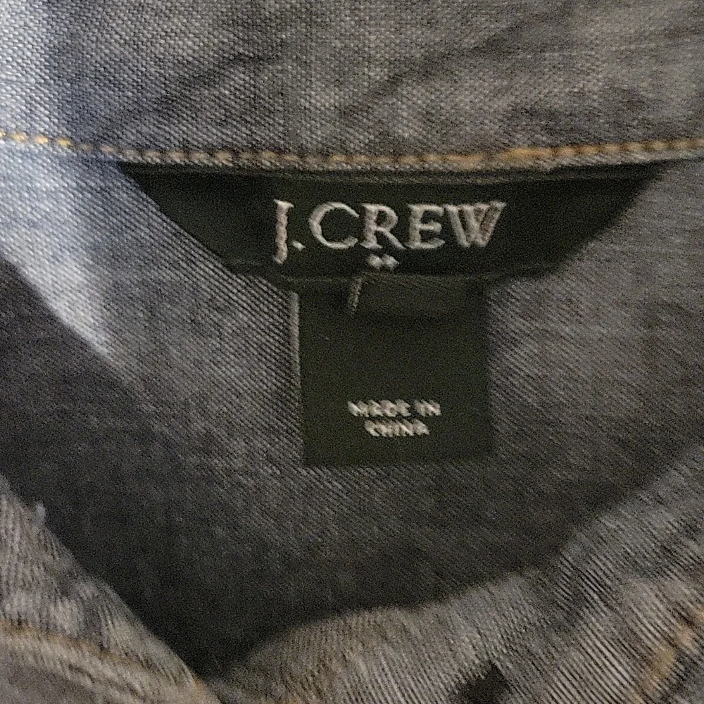 J. Crew Blue Chambray Mini Shirtdress Longsleeve‎ Blue Womens Size Small